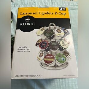 KEURIG K-Xup Carousel GOURMET SINGLE CUP
Holds 27 k-cups new in box